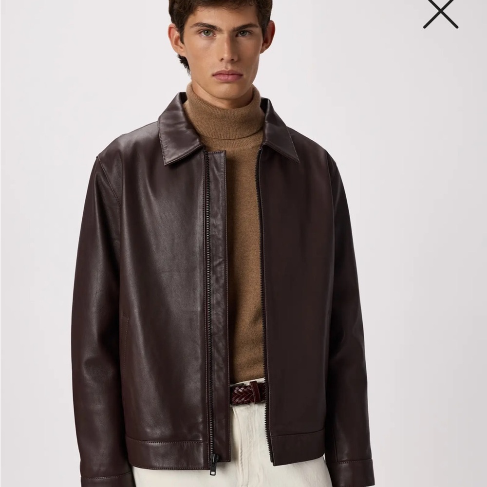 100% Leather Harrington Jacket